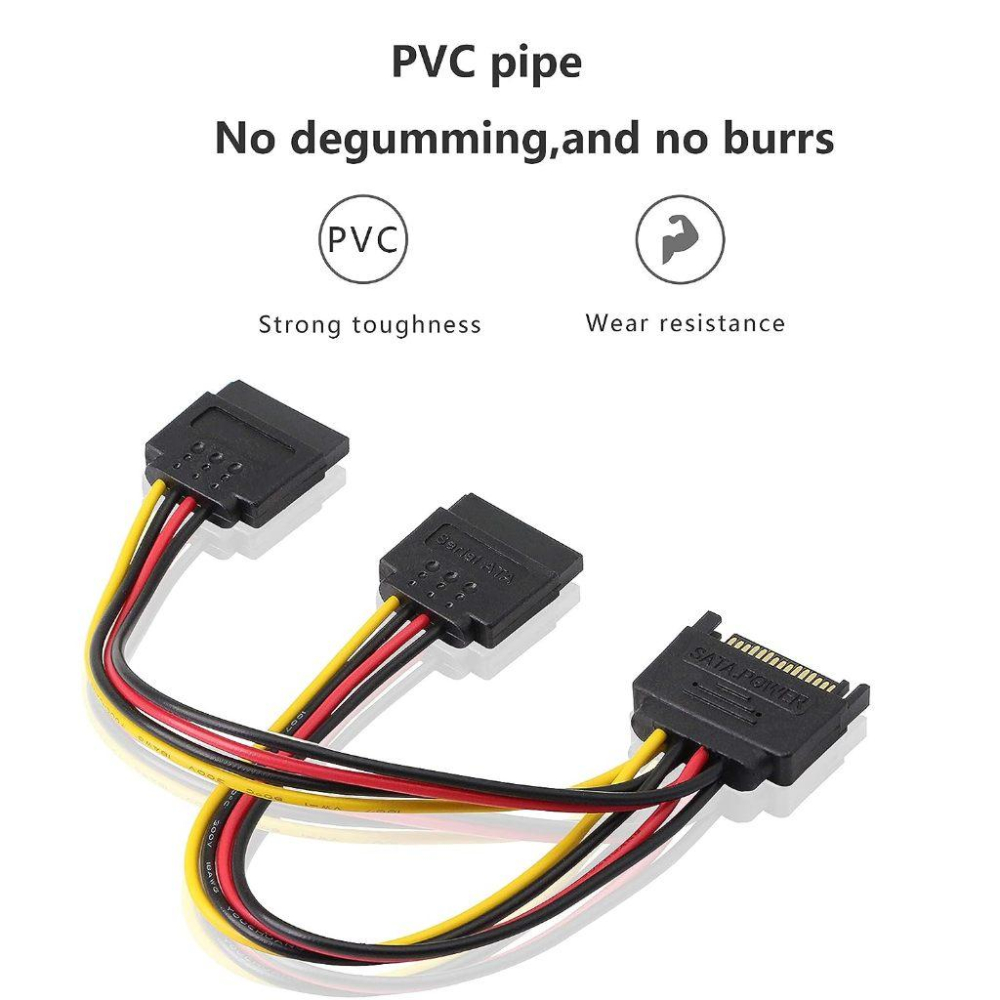 SATA 1分2供電線15pin 一分二硬碟電源延長線-細節圖2