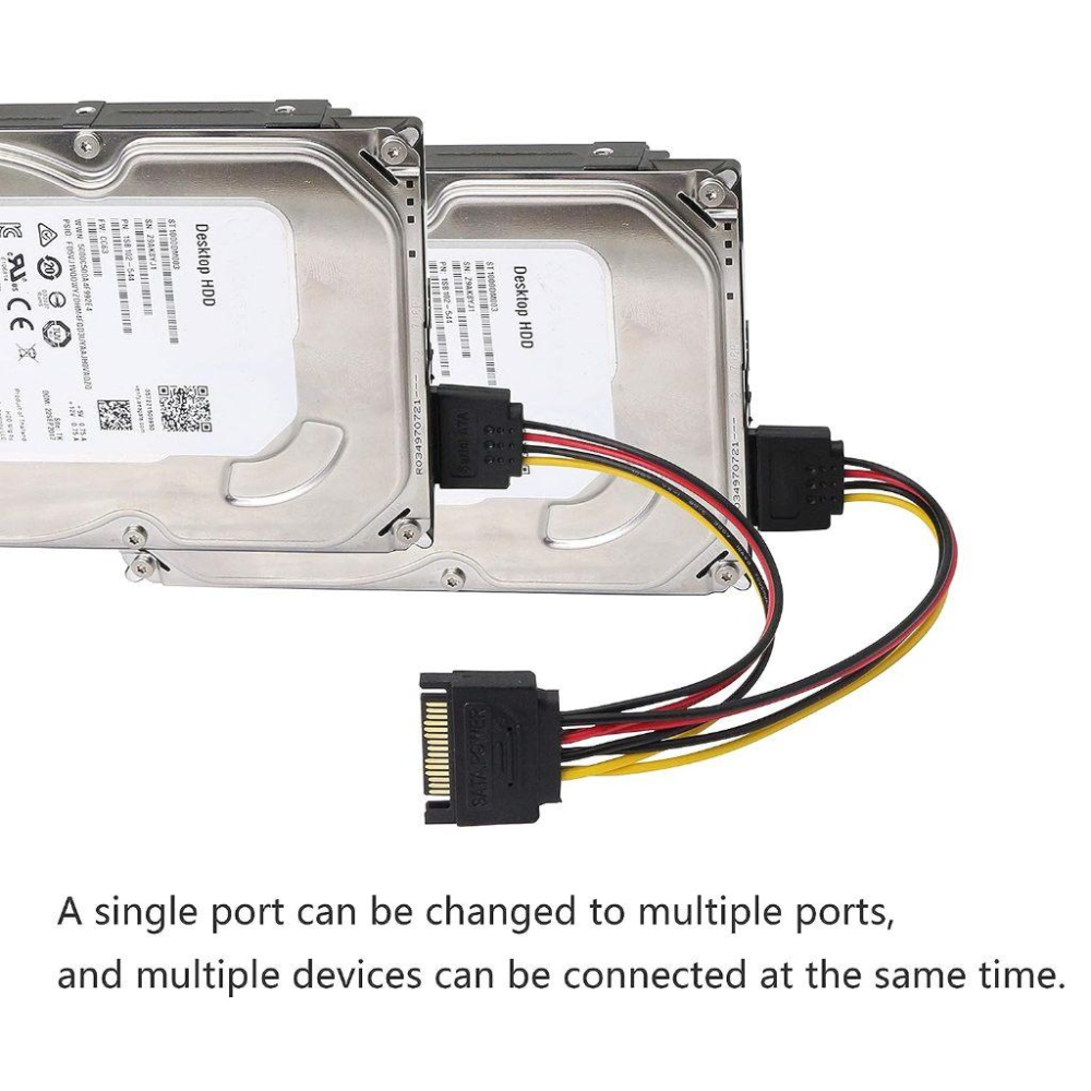 SATA 1分2供電線15pin 一分二硬碟電源延長線-細節圖3