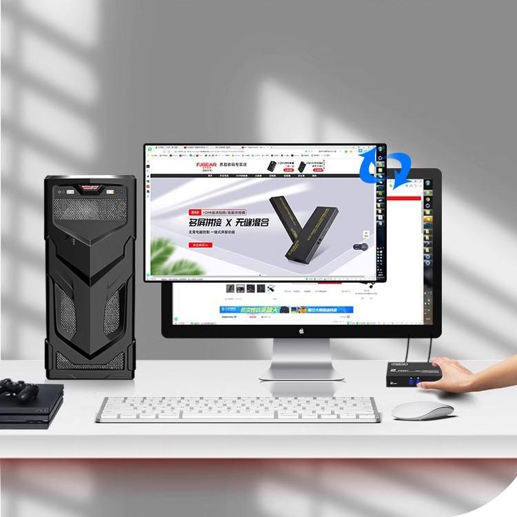 VGA切換器 VGA Switch 螢幕切換器 2進1出 螢幕分享器 視頻轉換器 手動切換-細節圖4