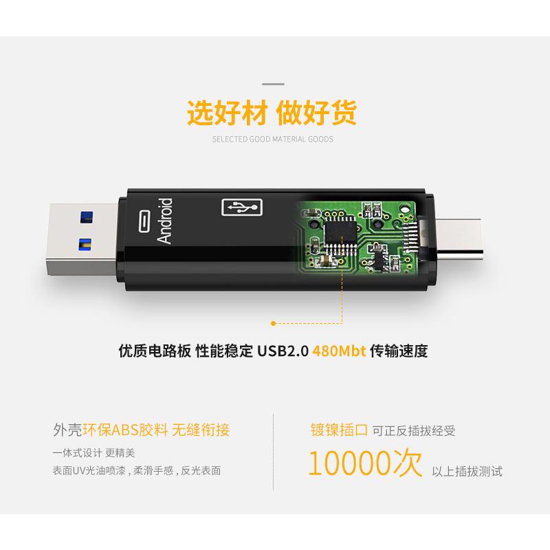OTG Type-C Micor USB三合一 多功能讀卡器 D-188 多功能三合一讀卡機-細節圖4