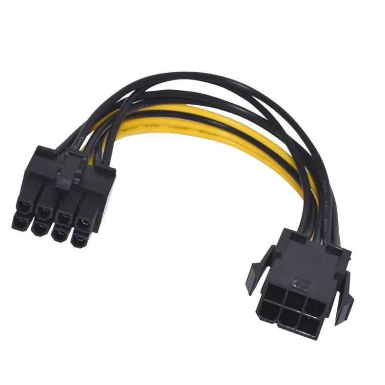 6Pin 轉 8Pin PCI-E 6P轉8P 顯卡供電線 電源供電 延長線 機箱內主板6針to 8針 電源線 顯卡電源-細節圖5