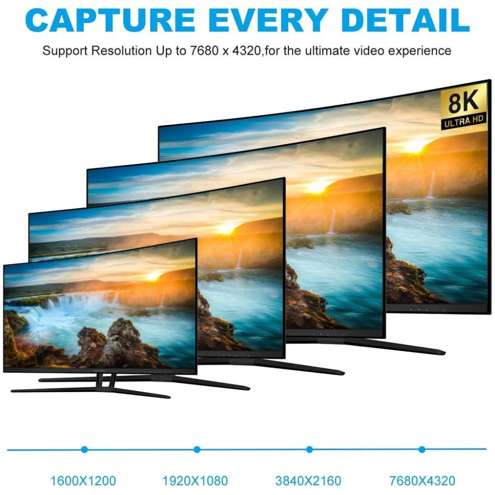 8K HDMI 2.1版 HDMI線高清編織線 工程線 8K60 Hz 8K 3D 鍍金 PS5 HDR 電視線 高品質-細節圖7