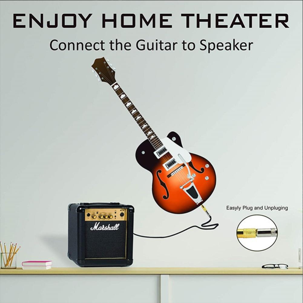 鍍金音頻轉接頭 RCA轉6.3 插頭轉 梅花插座 音頻轉接頭-細節圖5