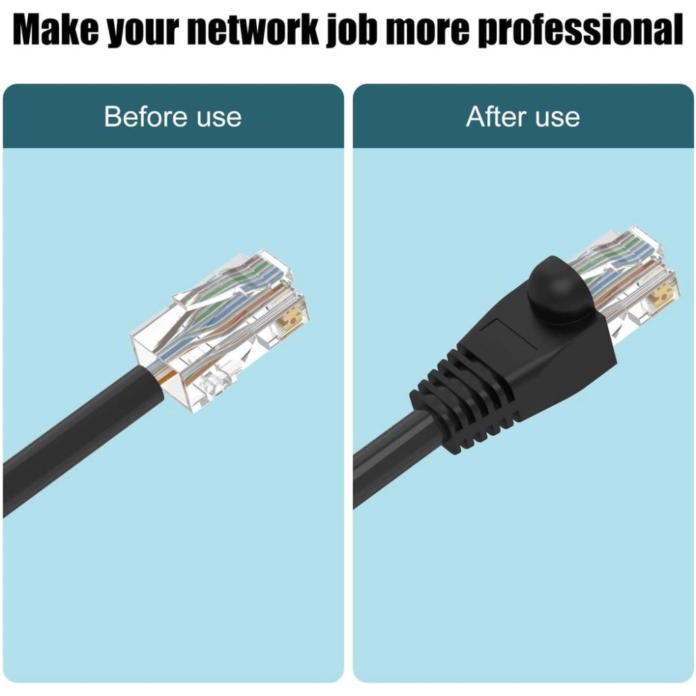 RJ45 水晶頭 超五類 Cat5 Cat6 網路 保護套 8P8C 網路接頭-細節圖4