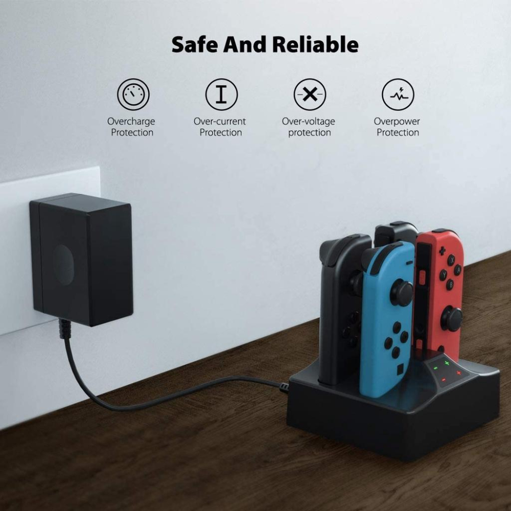 Switch Lite 快速充電器 15V 交流電源適配器 於 Nintendo Switch 交流電源 支持電視模式和-細節圖2