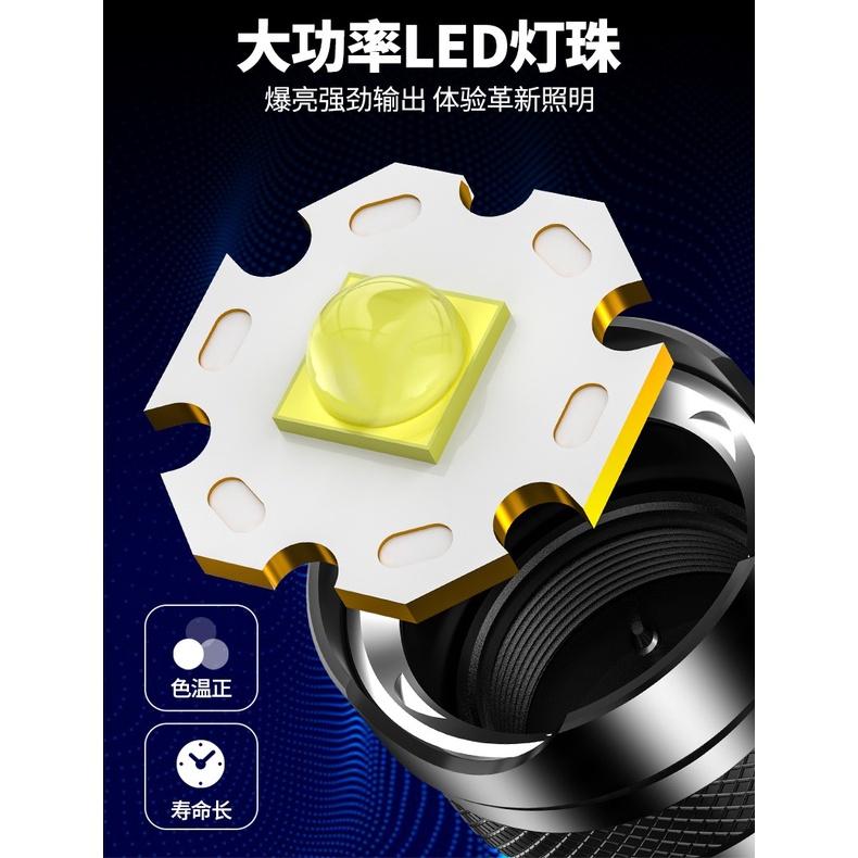 頭戴變焦手電筒 T8燈珠強光可充電頭戴式頭燈 遠射超亮戶外釣魚燈 騎行燈-細節圖2