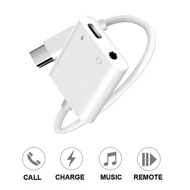 Type-c 轉接頭 耳機3.5mm 轉接器 二合一 邊充電邊聽歌 轉換線 Type C轉耳機 轉接線-細節圖2