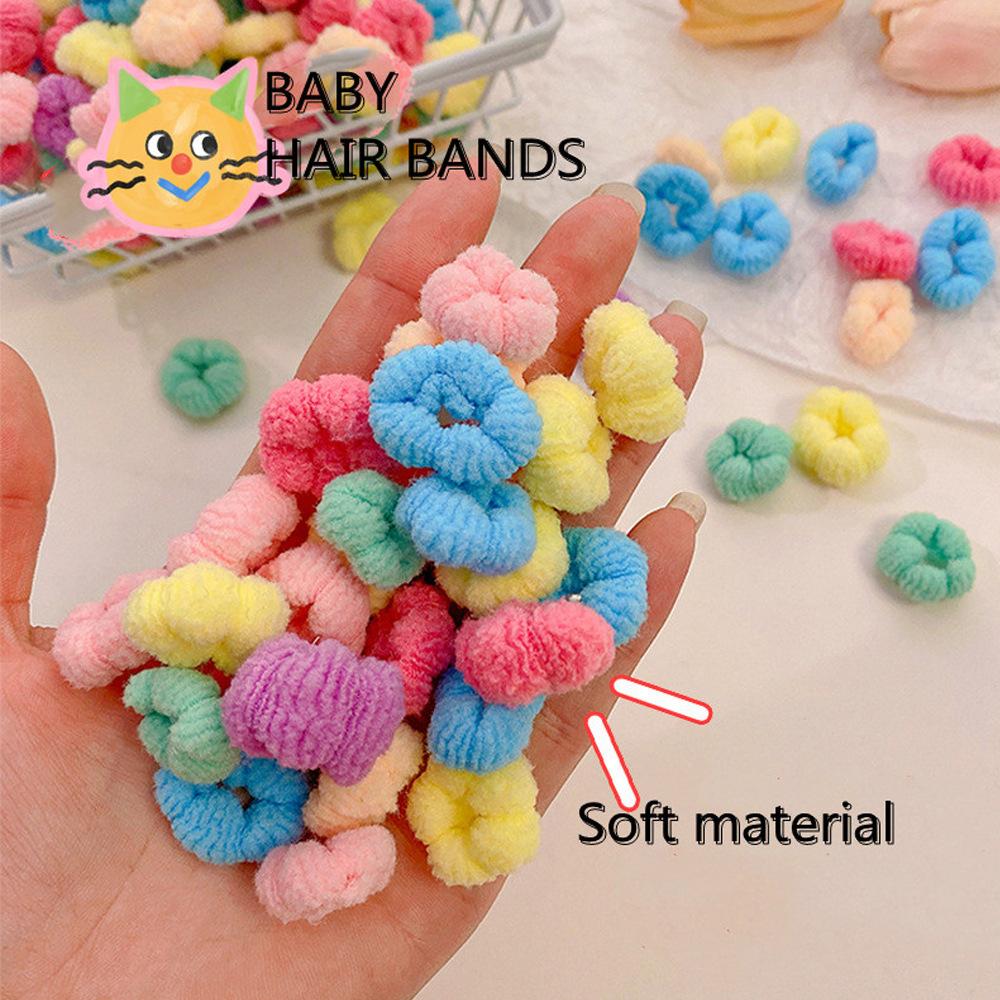 兒童卡通扎頭髮的牛筋女寶不傷髮無痕髮圈小揪揪頭繩扎馬尾橡皮筋高彈力小皮筋兒童女童女寶寶小號不傷發可愛頭繩髮飾毛巾繩髮圈-細節圖2