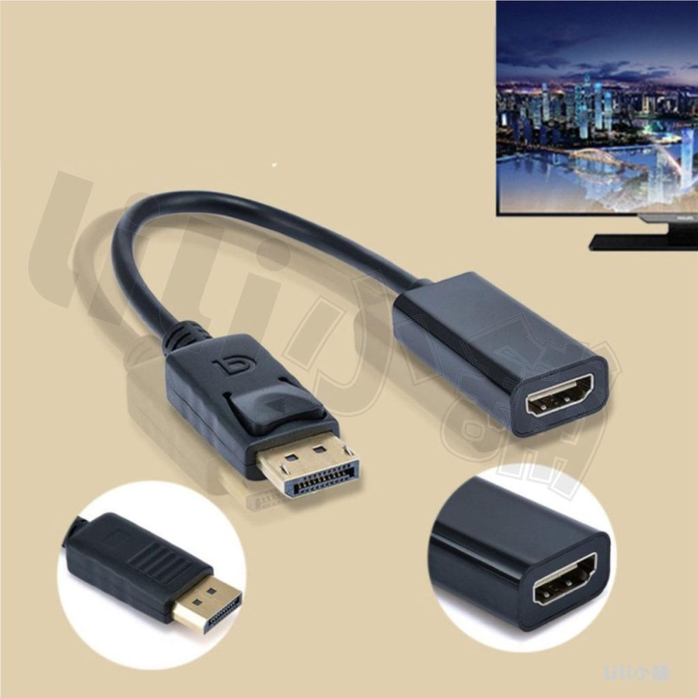 DP 轉 HDMI 4K 轉接線 轉接器 顯卡轉接 轉接頭 displayport DP公 to hdmi母-細節圖3
