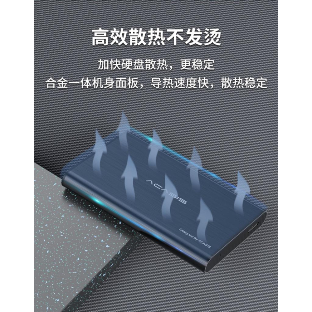 Acasis 阿卡西斯 鋁合金 2.5吋 外接盒 SATA 行動硬碟  USB3.0 內附傳輸線 支援6TB-細節圖7