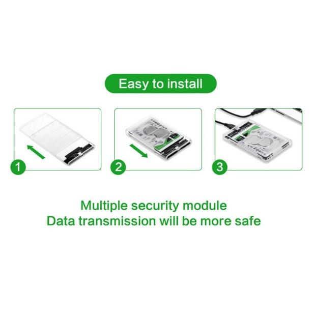 USB3.0 全透視2.5吋SATA 硬碟外接盒 外接硬碟盒 筆電硬碟外接盒-細節圖2