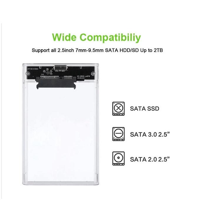 USB3.0 全透視2.5吋SATA 硬碟外接盒 外接硬碟盒 筆電硬碟外接盒-細節圖4