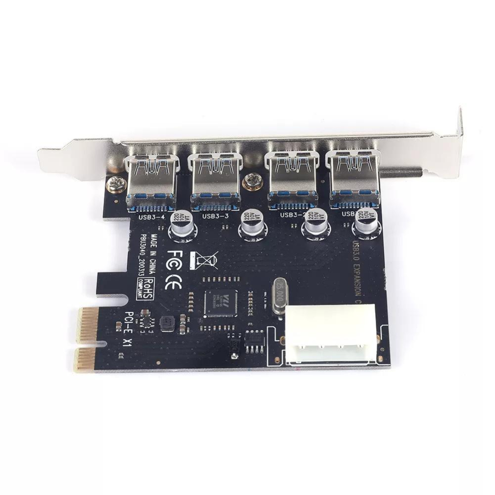 USB3.0擴充卡4 PORT PCI-E介面/ USB3.0轉PCI-E卡 傳輸5GB 另有USB3.0 2孔高速-細節圖4