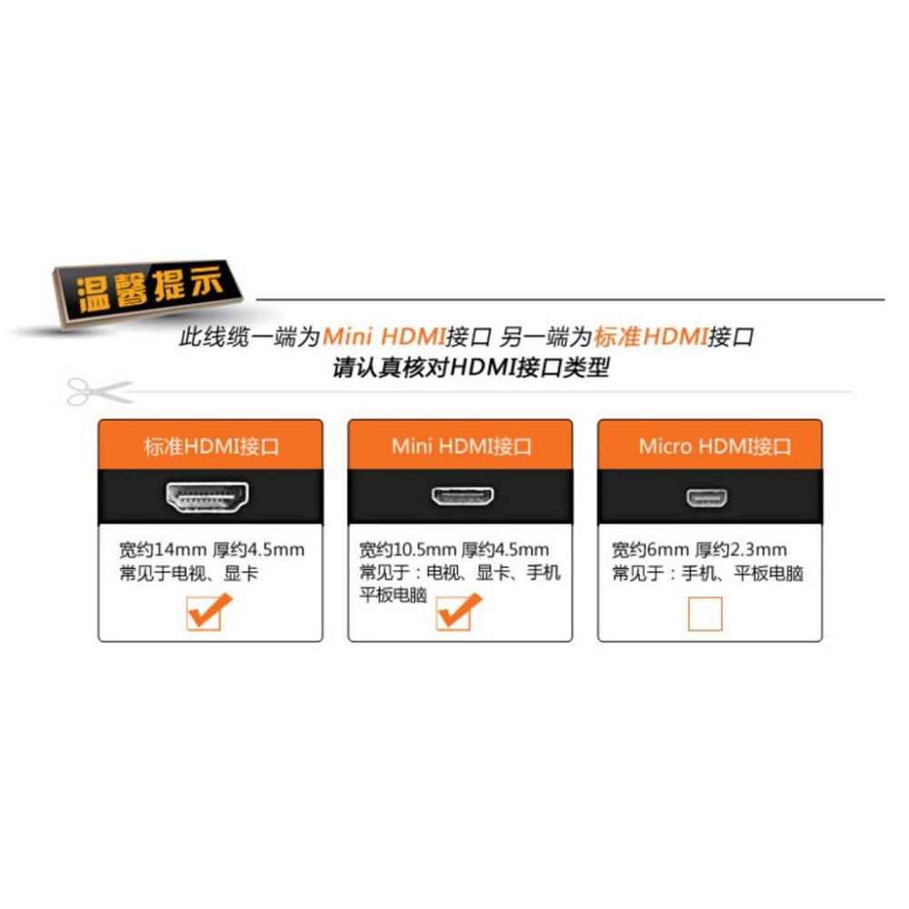HDMI Mini 1.5公尺 HDMI 轉 Mini HDMI 微型 高清 轉接線 手機 平板電腦 訊號線-細節圖2