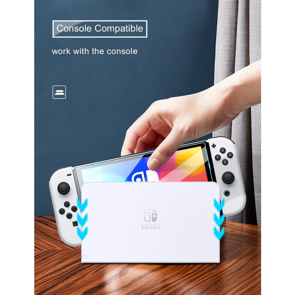 任天堂Switch OLED保護貼 Nintendo NS 玻璃貼 鋼化貼 任天堂 NX 玻璃 弧邊 9H 鋼化膜-細節圖3