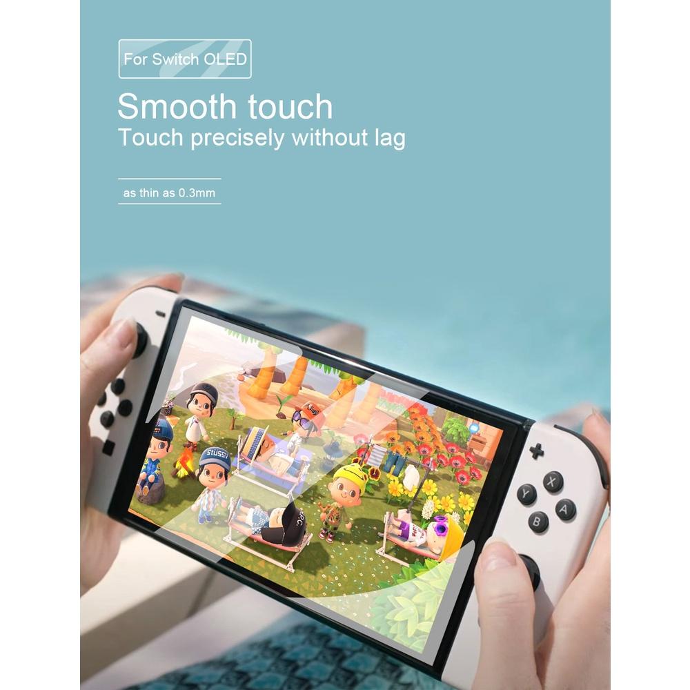 任天堂Switch OLED保護貼 Nintendo NS 玻璃貼 鋼化貼 任天堂 NX 玻璃 弧邊 9H 鋼化膜-細節圖5