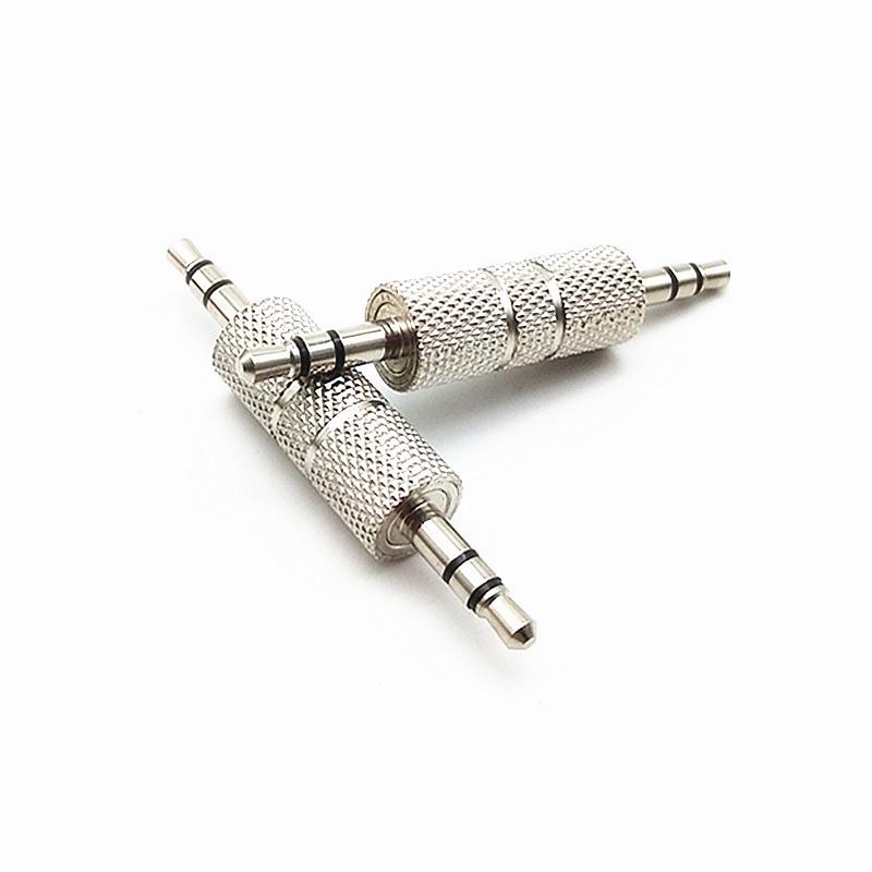 3.5mm 公對公 轉接頭 音頻對接頭 3.5公轉公 金屬頭 音頻線 音源線-細節圖2