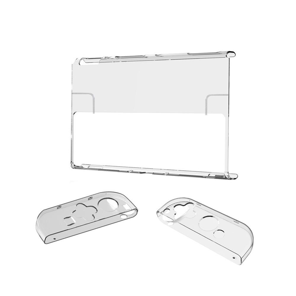 任天堂SWITCH OLED主機硬殼 任天堂switch保護套 保護殼 ns透明分體殼手把配件套裝swich水晶殼子遊戲-細節圖2
