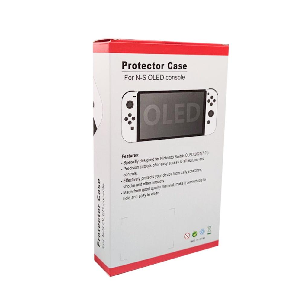 任天堂SWITCH OLED主機硬殼 任天堂switch保護套 保護殼 ns透明分體殼手把配件套裝swich水晶殼子遊戲-細節圖3