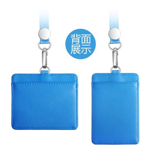真皮橫式證件套 證件套（附掛繩）真皮識別證 證件套 證件皮套 悠遊卡套 識別證套 工作證套-細節圖8