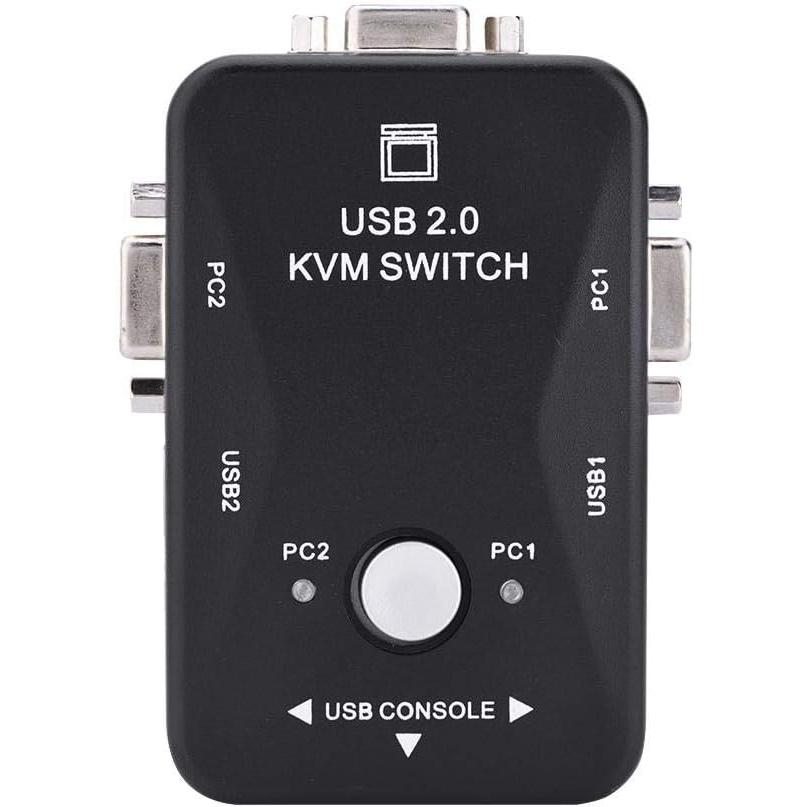 USB 2.0 HUB VGA USB KVM 切換 USB 2.0 2 PORT USB KVM USB切換器 一對二-細節圖8