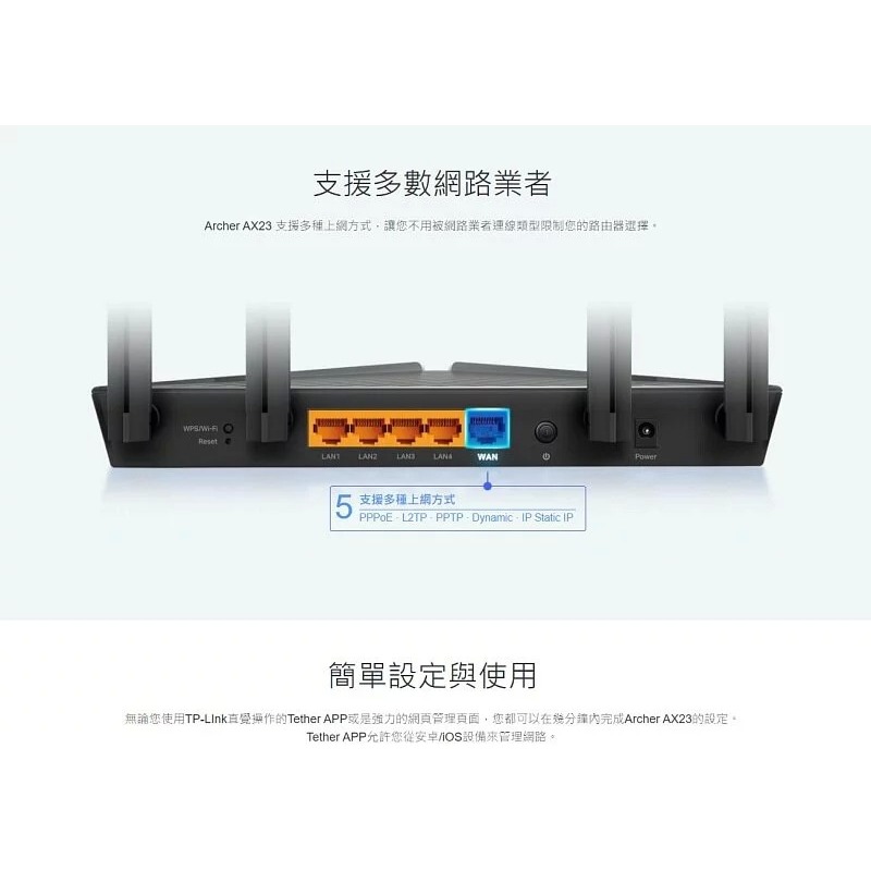 [九成九新~出清]TP-Link Archer AX23 無線網路分享路由器/AX1800/Wi-Fi 6雙頻/4天線-細節圖4