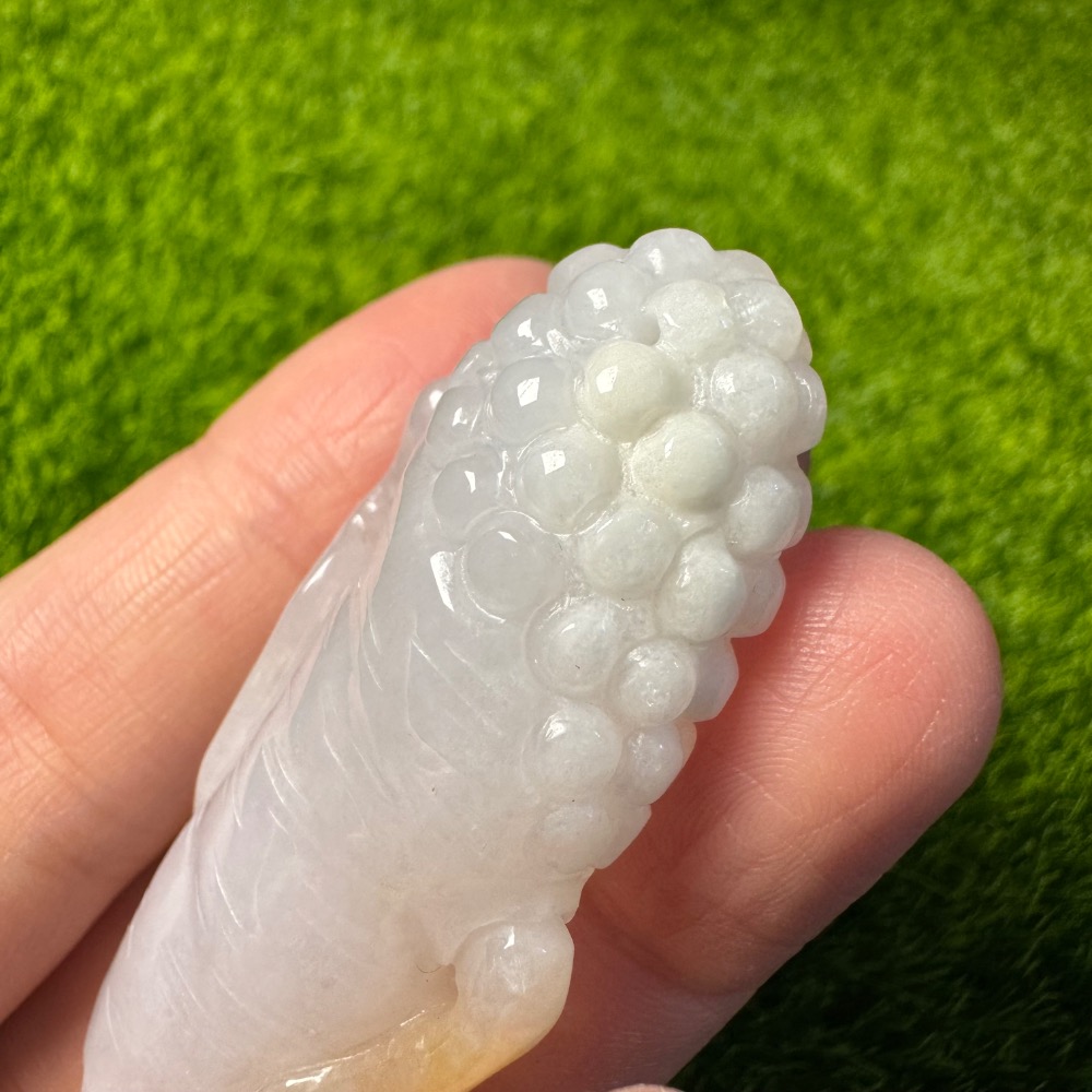 [收藏出清] 天然緬甸 A 貨翡翠 冰粉紫 灑金 人蔘 人生如意 人生有金-細節圖7