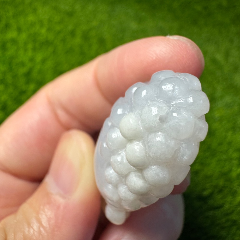 [收藏出清] 天然緬甸 A 貨翡翠 冰粉紫 灑金 人蔘 人生如意 人生有金-細節圖10