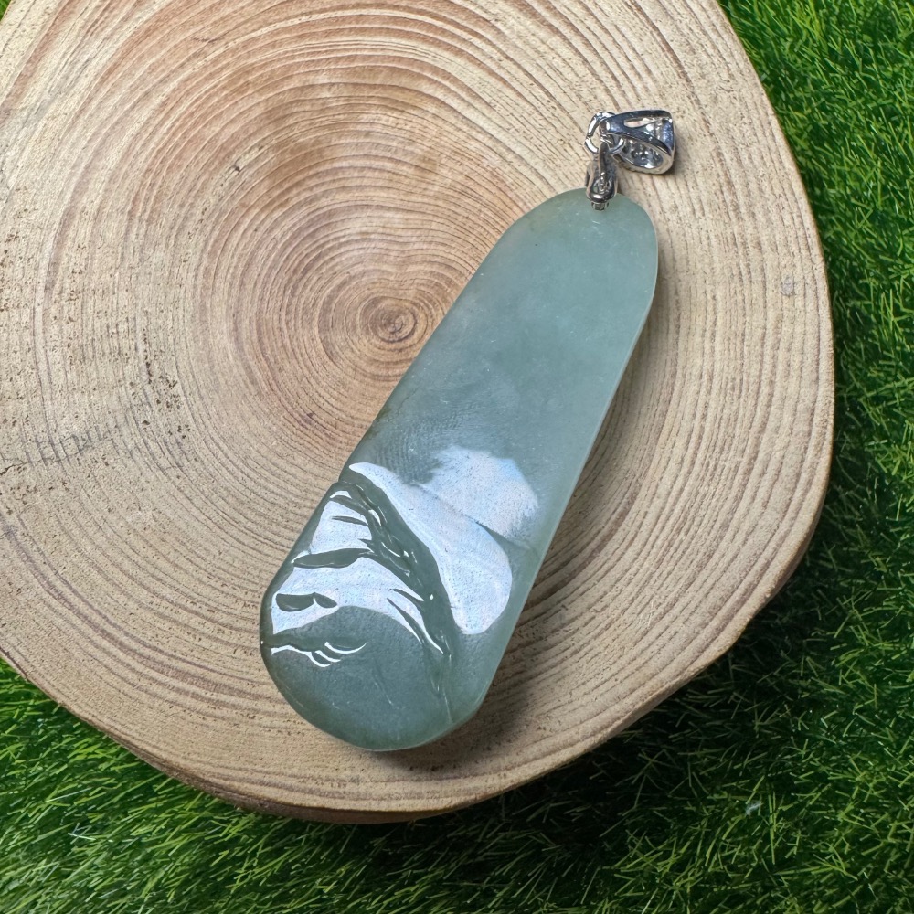 [買太多出清] 天然緬甸 A 貨翡翠 迷你小山水 山水牌 胸懷天下-細節圖2