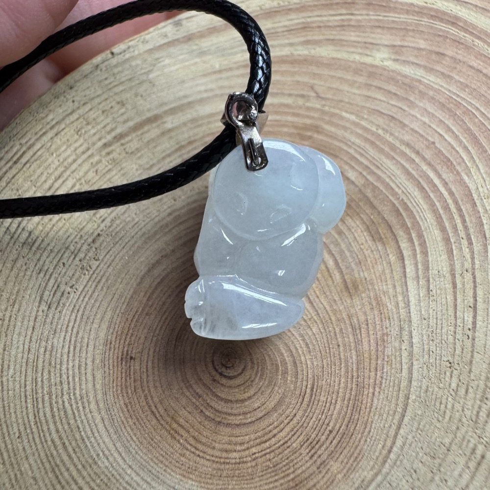 [ 收藏精品] 天然緬甸 A 貨翡翠 白冰三腳金蟾 招財 種老肉細-細節圖3