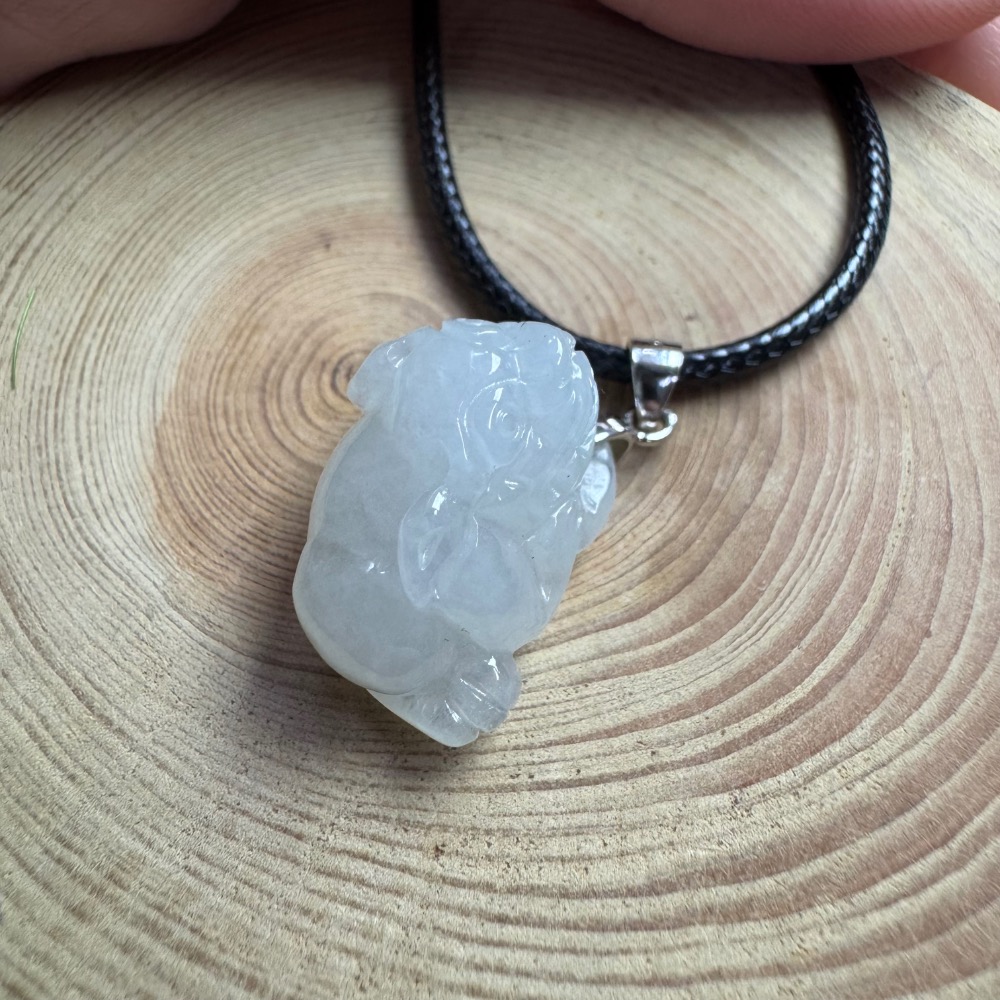 [ 收藏精品] 天然緬甸 A 貨翡翠 白冰三腳金蟾 招財 種老肉細-細節圖4