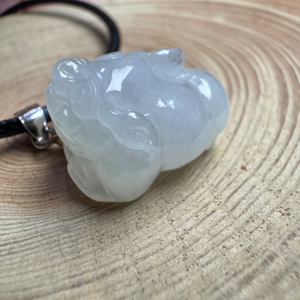 [ 收藏精品] 天然緬甸 A 貨翡翠 白冰三腳金蟾 招財 種老肉細-細節圖5