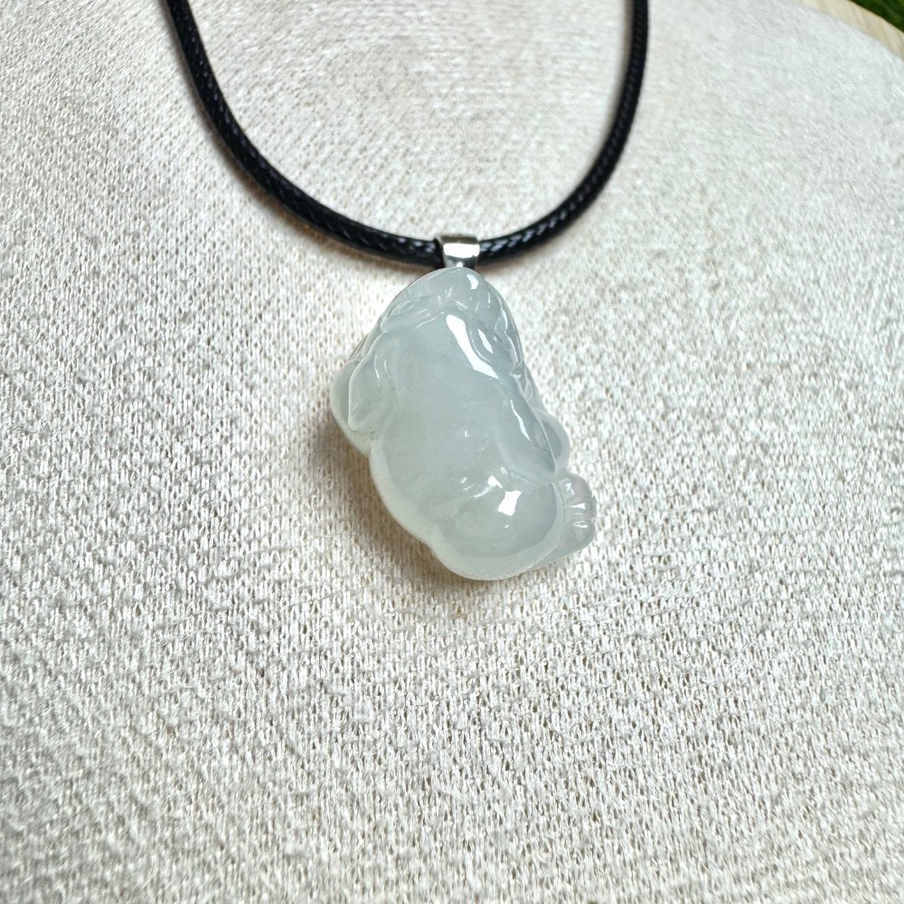 [ 收藏精品] 天然緬甸 A 貨翡翠 白冰三腳金蟾 招財 種老肉細-細節圖6