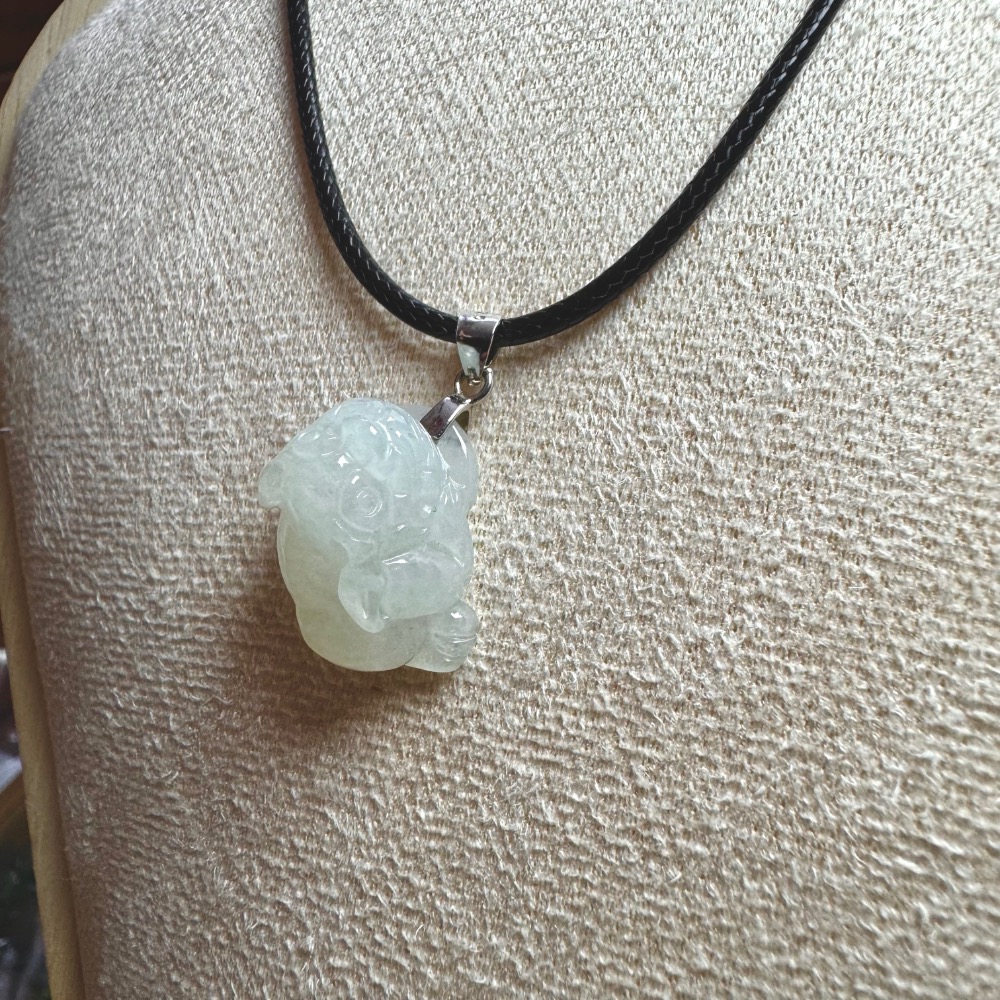 [ 收藏精品] 天然緬甸 A 貨翡翠 白冰三腳金蟾 招財 種老肉細-細節圖7