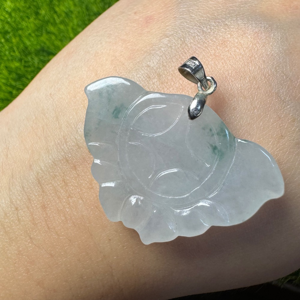 [買太多出清] 天然緬甸 A 貨翡翠 冰起膠飄花 蝴蝶-細節圖3