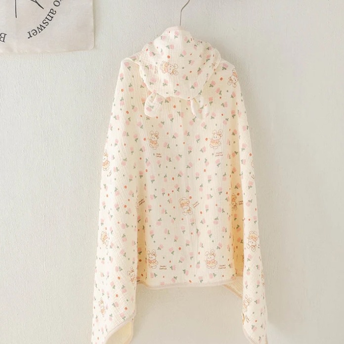 現貨｜超可愛功能連帽浴袍包巾-細節圖2