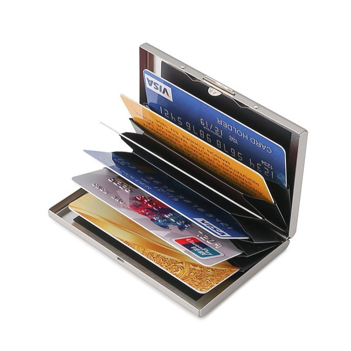卡包 卡盒 風琴卡包 收納卡夾 不銹鋼 金屬卡包 便攜 隨身 信用卡 駕照 證件 證件包 信用卡盒 時尚 大氣 收納盒-細節圖4
