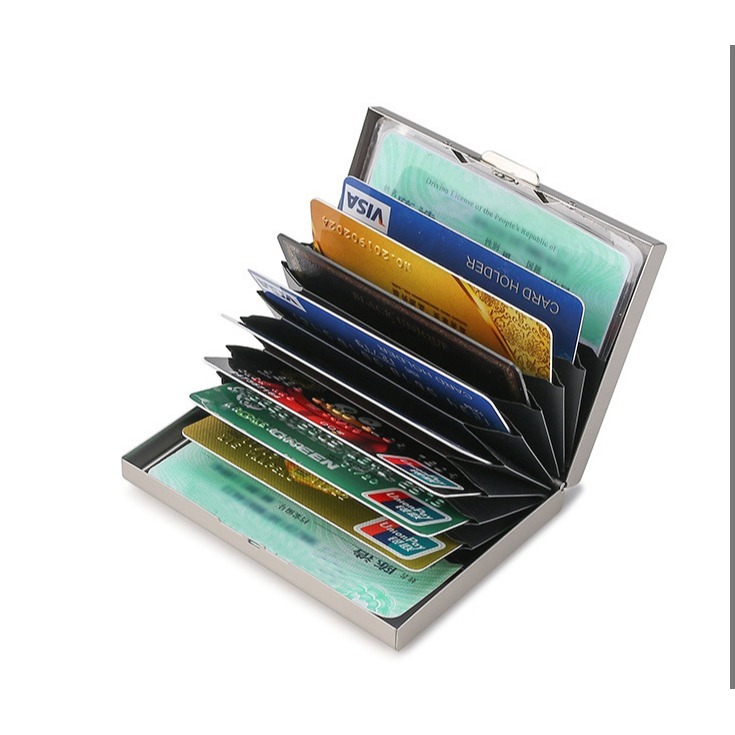 卡包 卡盒 風琴卡包 收納卡夾 不銹鋼 金屬卡包 便攜 隨身 信用卡 駕照 證件 證件包 信用卡盒 時尚 大氣 收納盒-細節圖9