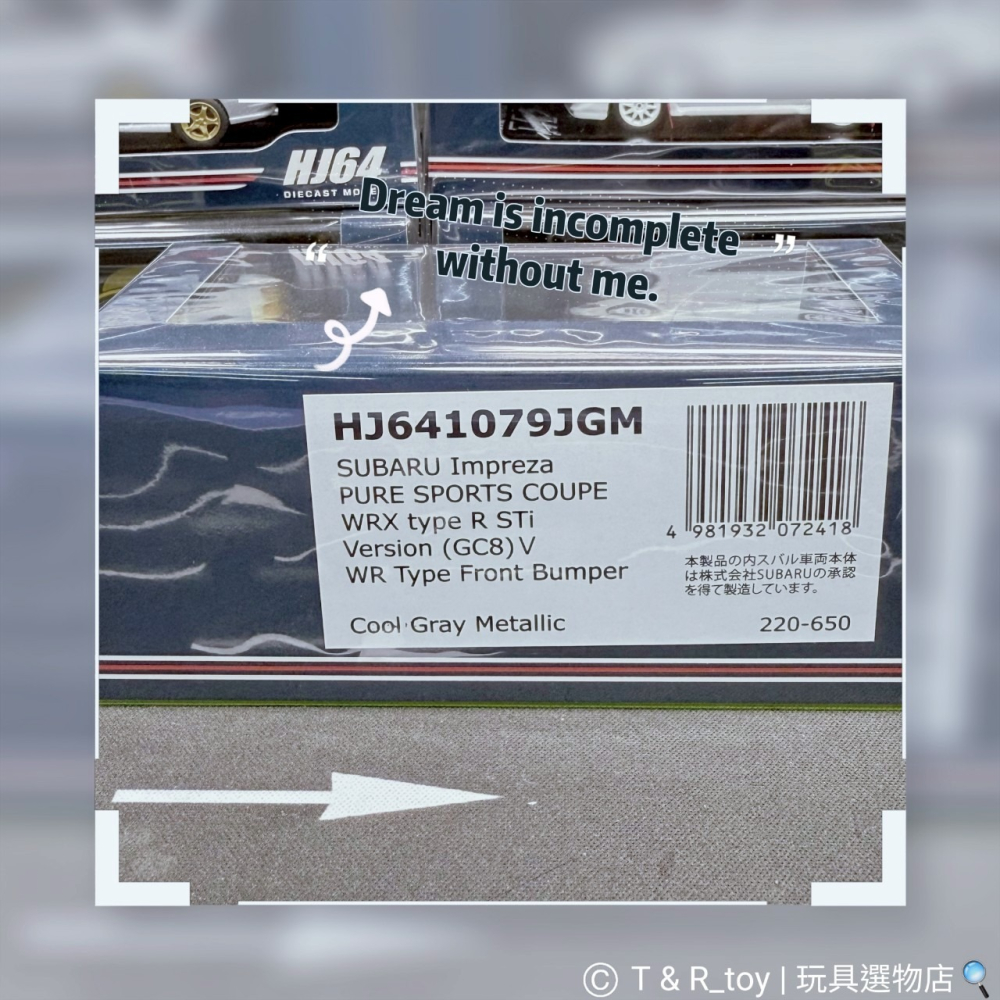 HJ64 SUBARU Impreza PURE SPORTS COUPE WRX type R Sti 金屬灰-細節圖2