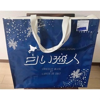 ✽DDJP小舖✽北海道限定 白い恋人 白色戀人 石屋製菓 大購物袋 肩背 手提 購物袋 白色戀人購物袋 45x25x45-細節圖4