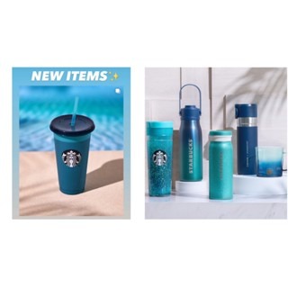 ＊DDJP小舖＊日本星巴克 2025夏季 星巴克 海洋水藍系列 保溫瓶 不鏽鋼吸管杯 保溫瓶 隨行杯 馬克杯 雙層玻璃杯-細節圖2