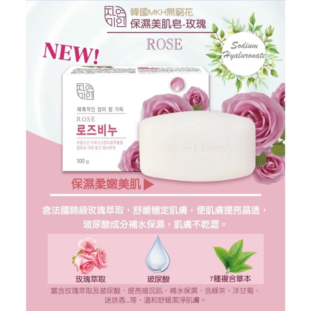 MKH 無窮花美肌皂 香皂 保濕皂 (玫瑰/薰衣草/牛奶/蘆薈/小黃瓜/杏桃) 90g 台灣公司貨【風行小舖】-規格圖7