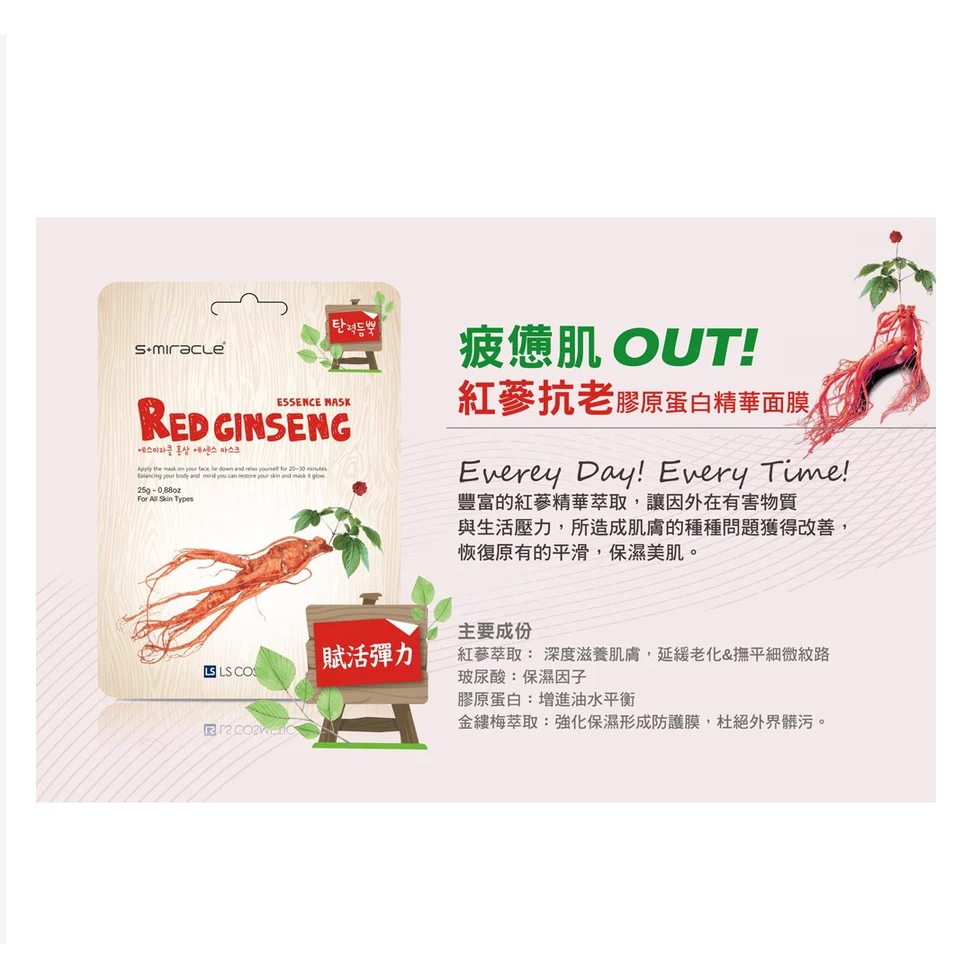S+Miracle 精華面膜系列 保濕面膜 控油面膜 補水面膜 平衡面膜【風行小舖】-規格圖9