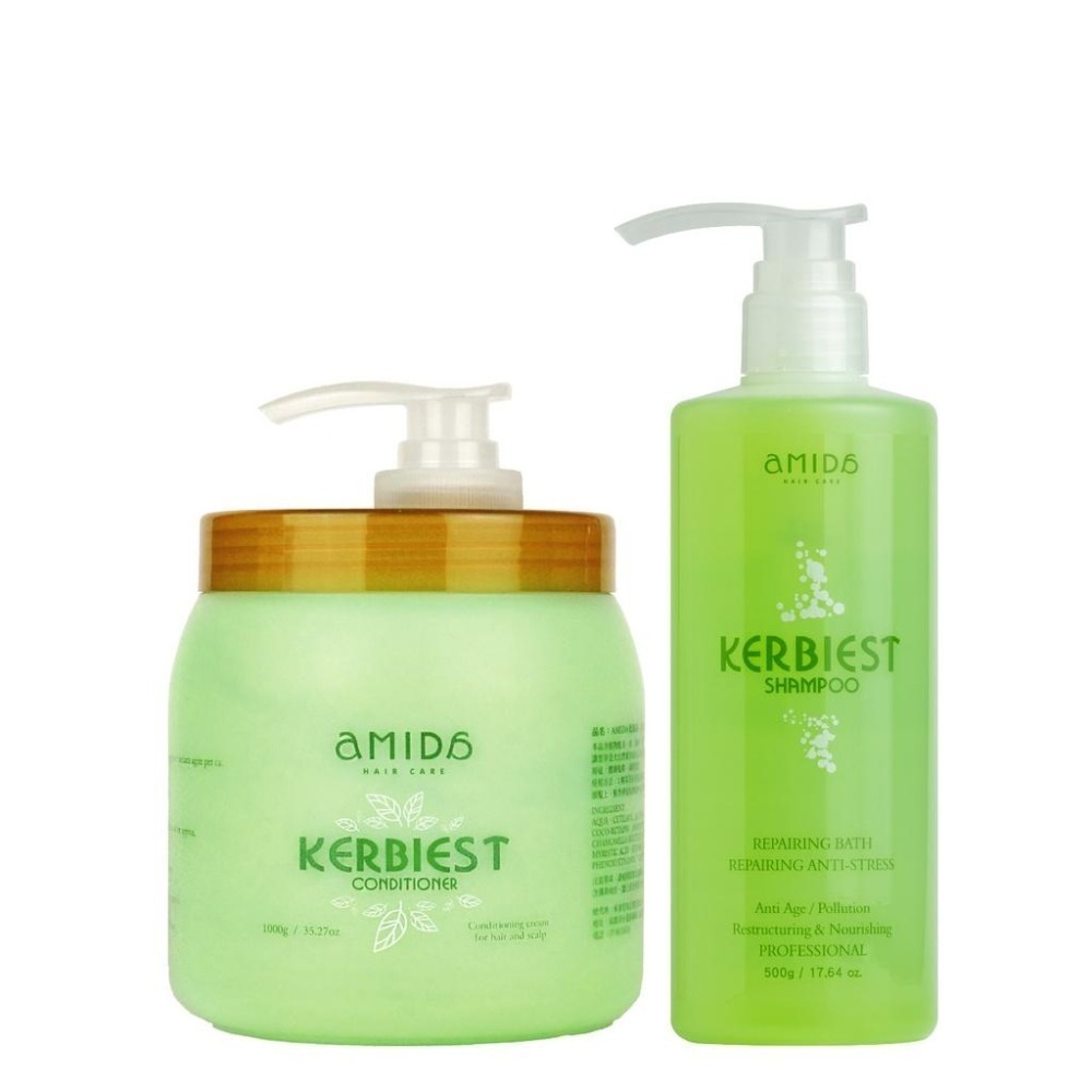 AMIDA 葉綠素洗護組 葉綠素洗髮精500ml + 葉綠素頭皮髮調理素1000ml  【風行小舖】-細節圖3