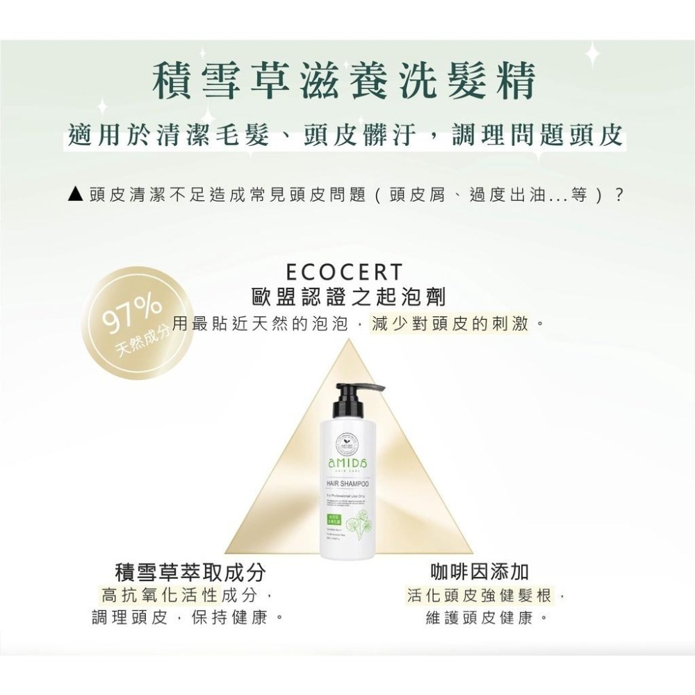 AMIDA植萃系列洗髮精系列 500ML  綠茶控油養髮 香檳玫瑰 積雪草滋養毛囊 雪絨花豐盈修護【風行小舖】-細節圖9