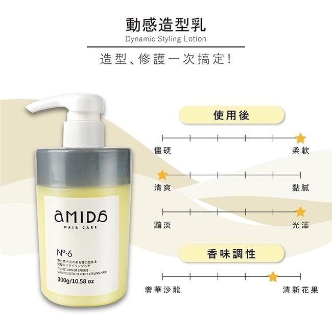 AMIDA 動感造型乳 300g 捲髮造型乳 護髮造型乳 烘捲 捲髮 適用 【風行小舖】-細節圖7