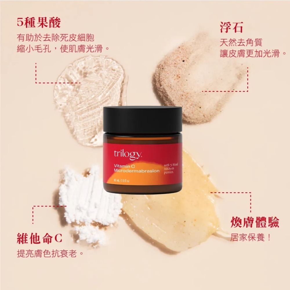 【限時購】紐西蘭 Trilogy 溫和微晶煥膚去角質霜 臉部去角質 60ml 二入組-細節圖3