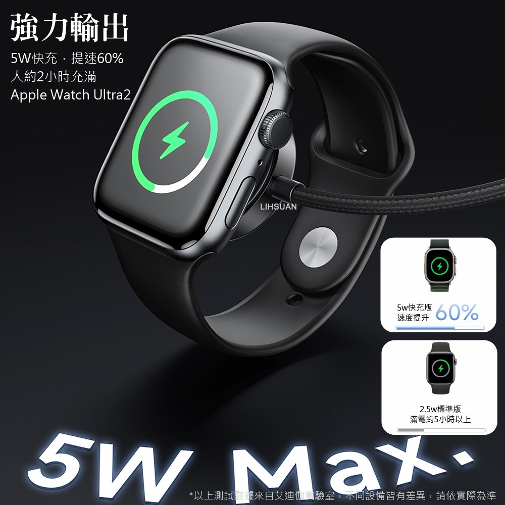 AIDOGA 艾迪伽 Type-C TO Apple Watch/AirPods 磁吸無線充電器充電連接線 5W快充-細節圖4