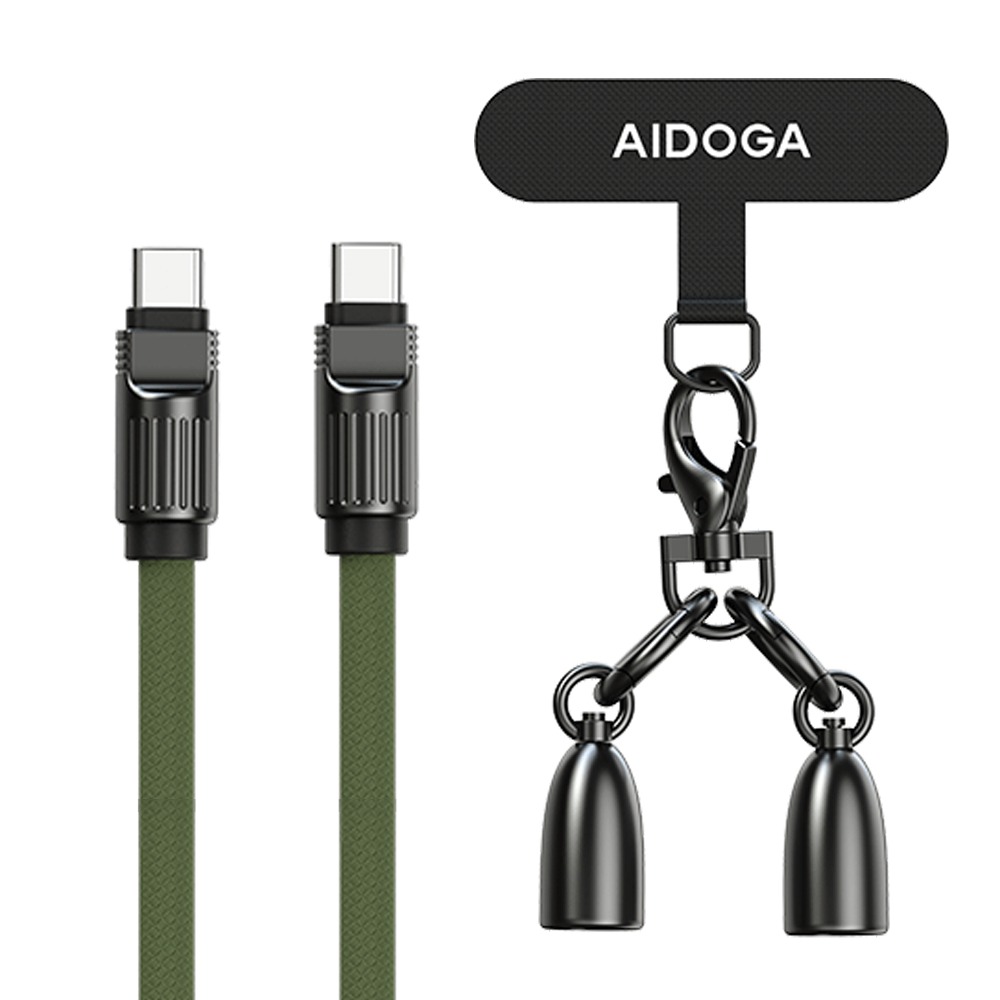 AIDOGA 艾迪伽 USB-C TO Type-C PD 充電傳輸快充線 手機掛繩 子彈系列 1.2M-規格圖11