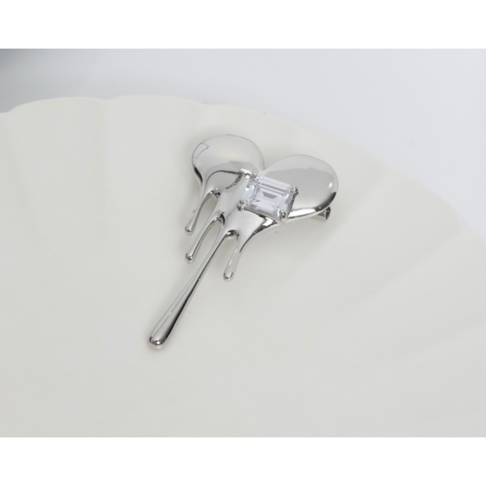 熔岩愛心胸針-細節圖2